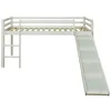 Image de Lit Enfant Lit Mezzanine Superposés 90x200 Cm Blanc