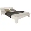 Image de Lit double avec matelas sommier à lattes 120x200 blanc 2260