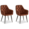Image de Chaise De Salle À Manger Lot 2 Chaises Egg Marron