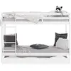 Image de Lit Blanc Superposé Avec Matelas Et Tiroir 90x200