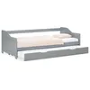 Image de Lit Gigogne 90x200 Cm - Couleur Gris