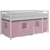 Image de Lit Rose Mi-haut 90x200 Cm Avec Sommier Matelas