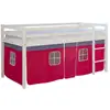 Image de Lit Mi-hauteur Avec Rideaux - Rose