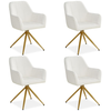 Image de Chaise De Salle À Manger Lot 4 Chaises Blanc