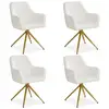 Image de Chaise de salle à manger lot 4 chaises blanc 2731
