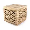 Image de Table de chevet bois cube nature 1773