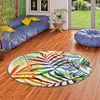 Image de Tapis - PERGAMON - Faro - Rond - Motif tropical multicolore - 160 cm - Polypropylène