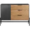 Image de Sobuy Hfsb02-sch Buffet Bas, Commode Armoire De Rangement, Buffet Bahut, 114x40x83cm