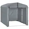 Image de Sobuy abri de jardin, cabane de jardin exterieur imperméable, abri moto avec des crochets, garage pour vélo et outils, gris, kls11-l-dg