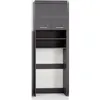 Image de Meuble pour machine à laver - 2 portes - Gris Brillant - L63 x P24 x H187 cm - AMANDA