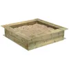 Image de Bac à sable WICKEY King Kong en bois avec rebord d’assise   120x120 cm   5 ans de garantie*