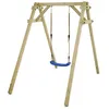 Image de Balançoire simple WICKEY Smart One en bois avec siège réglable bleu   10 ans de garantie*