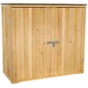 Image de Wiltec Abri de jardin   1360 x 580 x 1270 mm   en bois verni   avec Toit revêtu par PVC et 2 portes   Cabane Remise pour rangement o