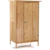 Image de Wiltec Abri De Jardin   920 X 570 X 1540 Mm   En Bois Verni   Avec Toit Revêtu Par Pvc Et 1 Porte   Cabane Remise P
