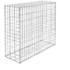 Image de Wiltec Gabion   100 x 80 x 30 cm   Largeur maille 5 x 10 cm   Mur Paroi en pierre Bordure de jardin Espalier à Grillage métallique