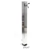 Image de Wiltec Colonne d’eau - en Acier inoxydable - 95 cm - Forme carrée - avec Robinet d’eau et Raccord Résistant aux UV et au Gel - Point