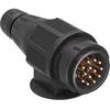 Image de Wiltec Prise de remorque 13 Broches   12 V   Adaptateur en plastique   Feu de stop Clignotant pour Véhicule   Éclairage Sécurité rou