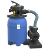 Image de Wiltec Filtre à sable et particules   180 W   capacité 14 l / 10 kg   9000 l/h   avec Vanne 5 positions et Pompe de filtrage auto-am