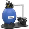 Image de Wiltec Filtre À Sable Et Particules   550 W   Capacité 38 L / 30 Kg   18 000 L/h   Avec Vanne 5 Positions Et Pompe