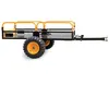 Image de Wiltec Remorque basculante   2100 x 1200 x 70 mm   capacité 450 kg   en Acier   avec Grille et Parois amovibles   pour Tondeuse auto
