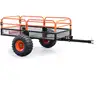 Image de Wiltec Remorque Basculante   2159 X 1219 X 762 Mm   Capacité 680 Kg   Avec Grille Et Parois Amovibles   Pour Tondeu