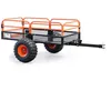 Image de Wiltec Remorque basculante   2159 x 1219 x 762 mm   capacité 680 kg   avec Grille et Parois amovibles   pour Tondeuse autoportée ATV