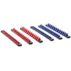 Image de XPOtool 6x Rangement porte douille pour 86 pièces   350 x 28 x 24 mm   Rack support organisateur de douilles en ABS   Organsieur pou