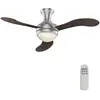 Image de Wiltec Ventilateur De Plafond Silencieux 55 W, Ø 130 Cm, Max. 18 M², 3 Pales, Plafonnier Intégré, Brasseur D’air Av