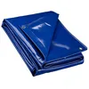Image de Wiltec Bâche de camion 5 x 8 m 650 g/m² Bleue Polyester Revêtement PVC  illets inox 100 cm Haute protection Vol UV Intempéries Moisi