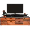 Image de Meuble tv bois effet vieilli et gris mat kolz 180 cm- TRE4251585511634