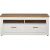 Image de Meuble tv bois de pin clair et blanc 2 tiroirs aline 196131657