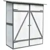 Image de Abri De Jardin Generique En Bois Massif Epicea Toit Monopente Surface Totale 2 M2 Blanc