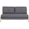 Image de Canapé convertible 2 places en tissu gris foncé EDLAND