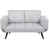Image de Canapé convertible 2 places en tissu gris clair brekke 135872