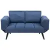Image de Canapé convertible 2 places en tissu bleu marine brekke 135361