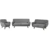 Image de Ensemble De Salon 6 Places Bodo Velours Gris