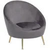 Image de Fauteuil Langa Velours Gris