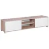 Image de Meuble TV blanc et en bois clair LINCOLN
