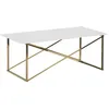 Image de Table basse blanche structure dorée EMPORIA