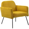 Image de Fauteuil Narken Velours Moutarde
