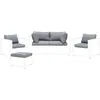 Image de Ensemble De Housses De Coussins D'extérieur Milano Gris