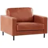 Image de Fauteuil Savalen Cuir Pu Marron Doré