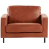 Image de Fauteuil savalen cuir pu marron doré 219460