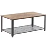Image de Beliani - Table basse bois foncé et noire 106 x 60 cm ASTON