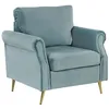 Image de Fauteuil en velours vert menthe VIETAS