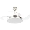 Image de Beliani - Ventilateur de plafond argenté et transparent avec lampe IBAR