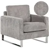 Image de Fauteuil Vind Velours Côtelé Gris Clair