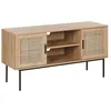 Image de Meuble TV effet bois clair / rotin PASCO
