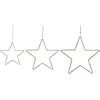 Image de Lot De 3 Décorations Suspendues Led Kunnari Étoile 50/40/30 Cm Argenté