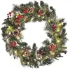 Image de Couronne De Noël Led Paimio Vert 60 Cm